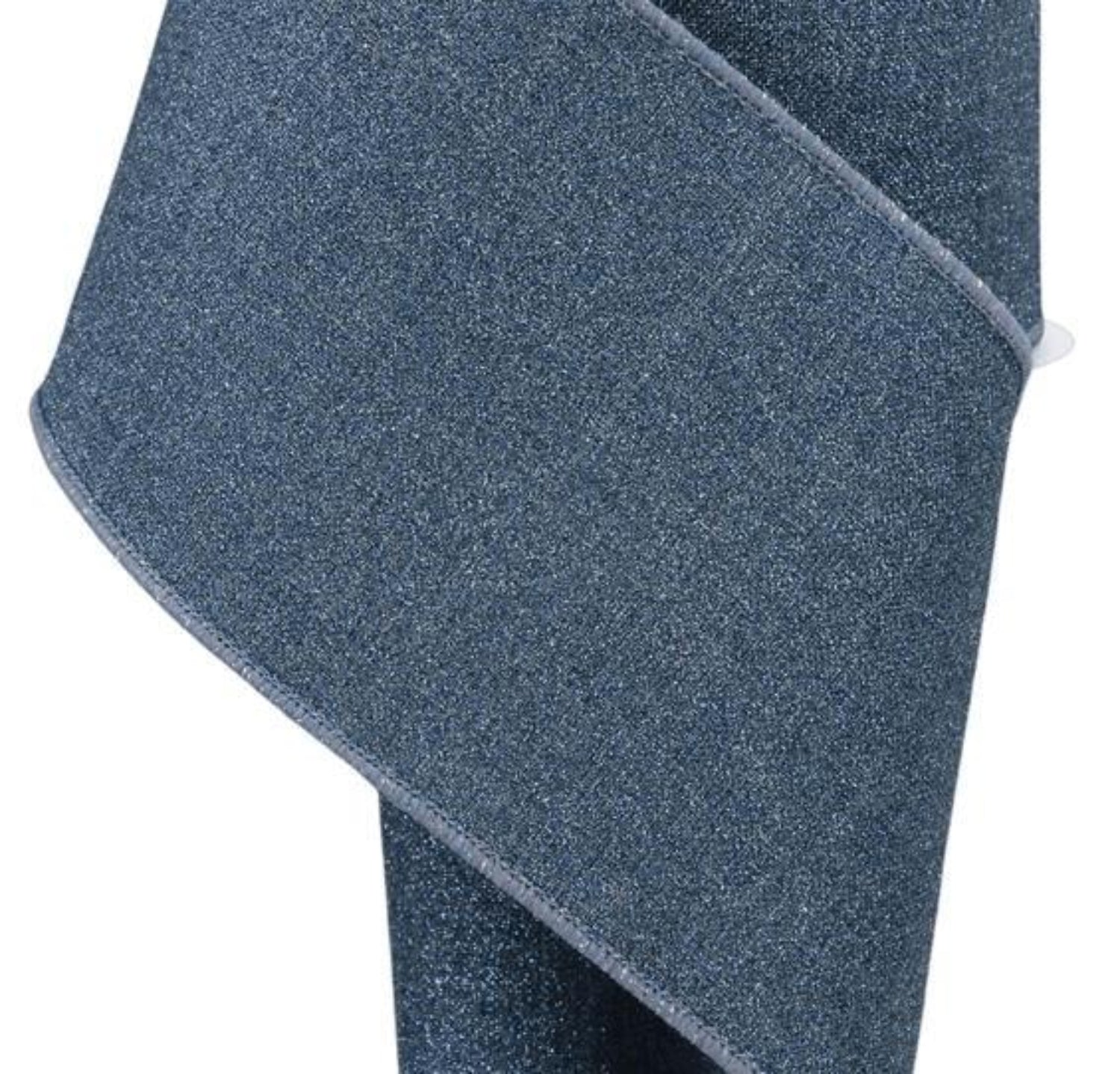 Shop For 4in Fine Glitter on Royal Ribbon: Smoke Blue (10 Yards)