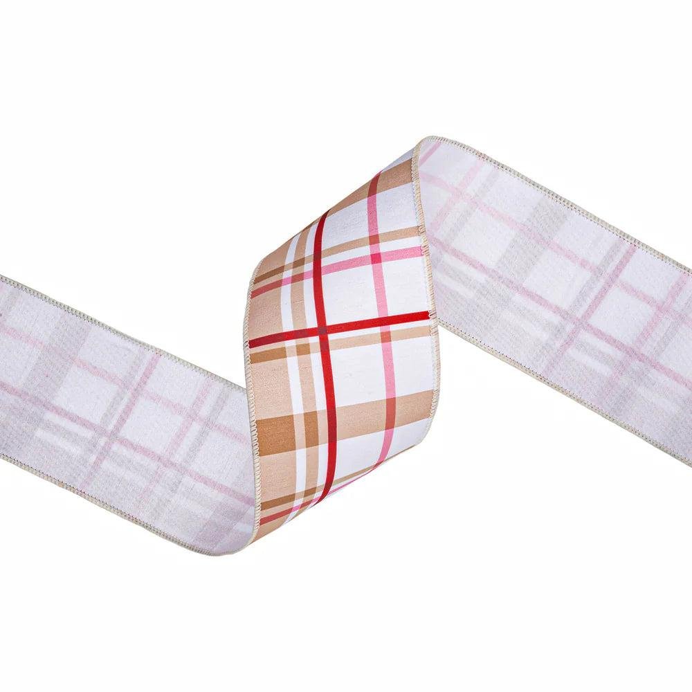 Shop For 4in Gingerbread Plaid Theme Ribbon (10 Yards)