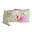 Shop For 4in Gingerbread Santa Ribbon: Green (10 Yards)