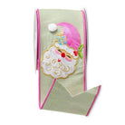 Shop For 4in Gingerbread Santa Ribbon: Green (10 Yards)