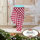 Shop For 4in Glitter Check Ribbon: Red (10 Yards)