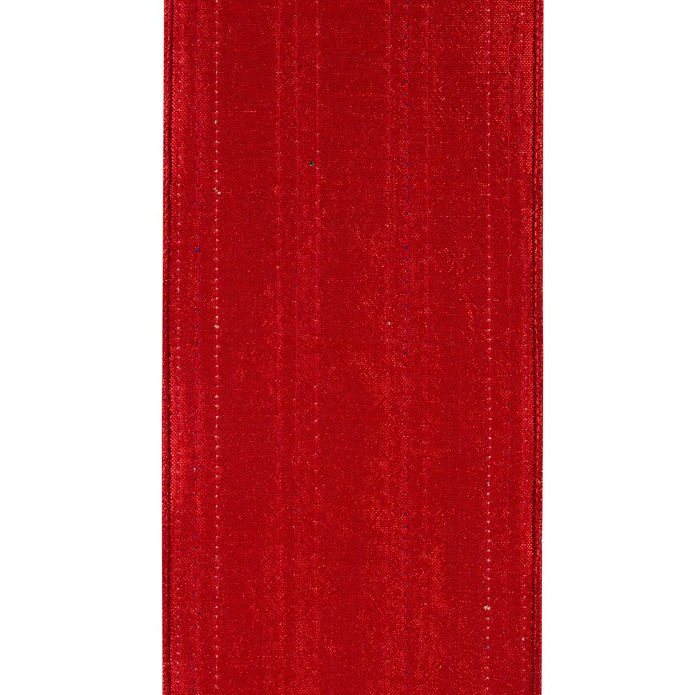 Shop For 4in Glitter Stripe Fiesta Ribbon: Red (5 Yards)