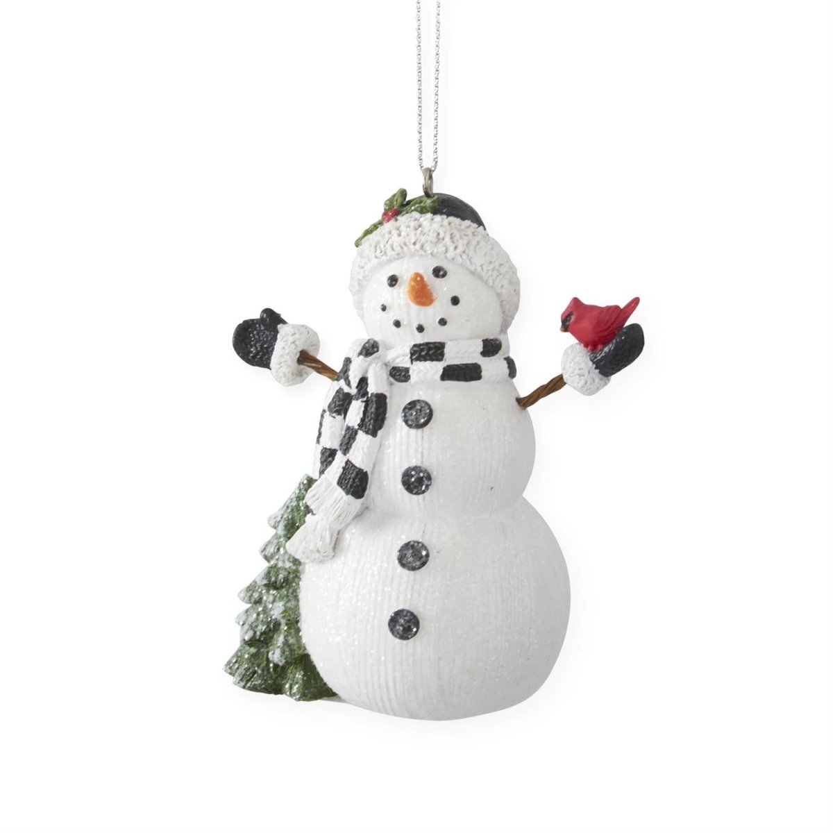 Shop For 4in Glittered Resin Snowmen Ornaments (Set of 2)