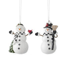 Shop For 4in Glittered Resin Snowmen Ornaments (Set of 2)