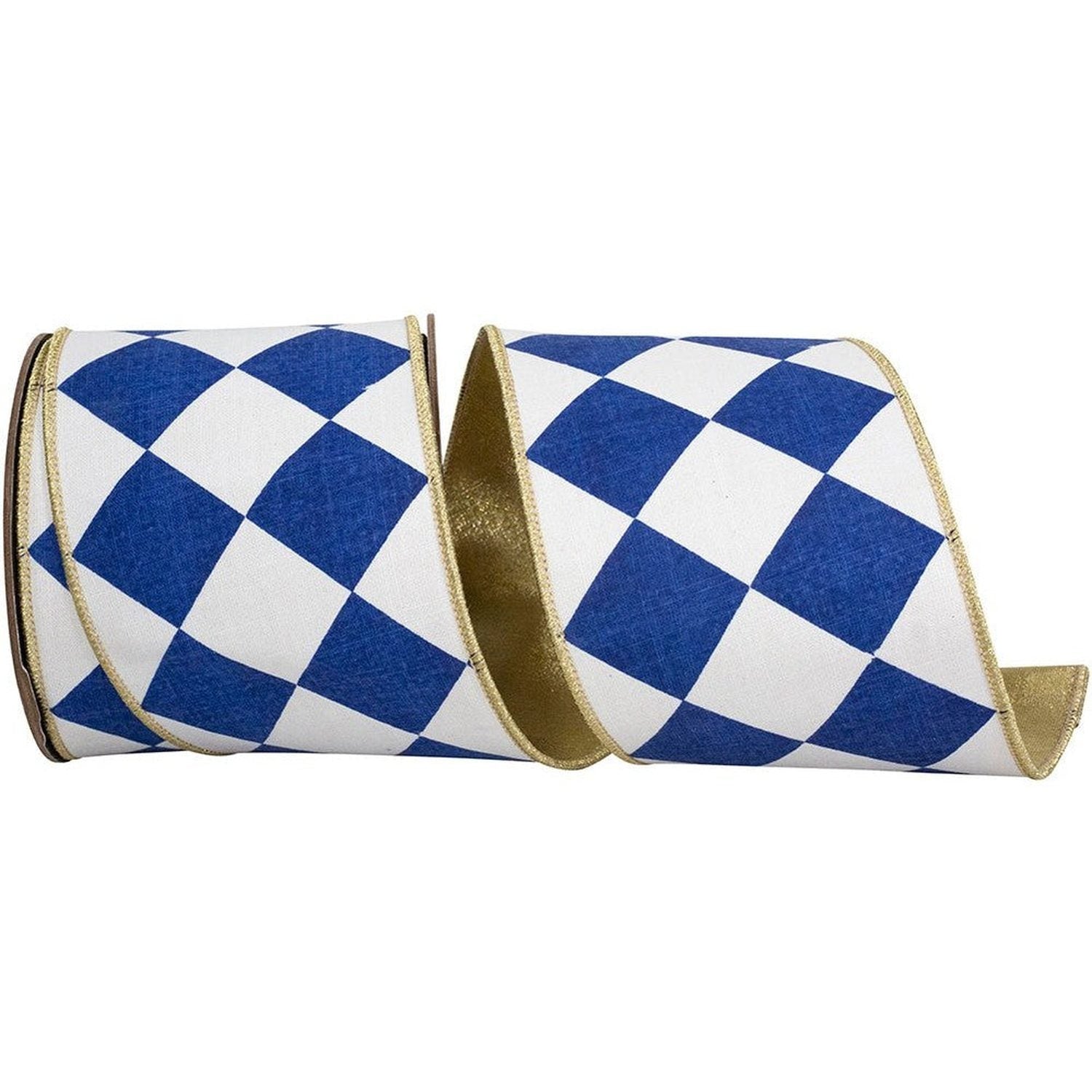 Shop For 4in Grand Diamond Deluxe Ribbon: Royal Blue/White (10 Yards)