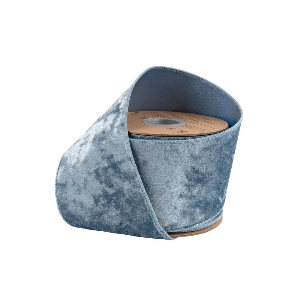 Shop For 4in Heritage Velvet Ribbon: French Blue (10 Yards)