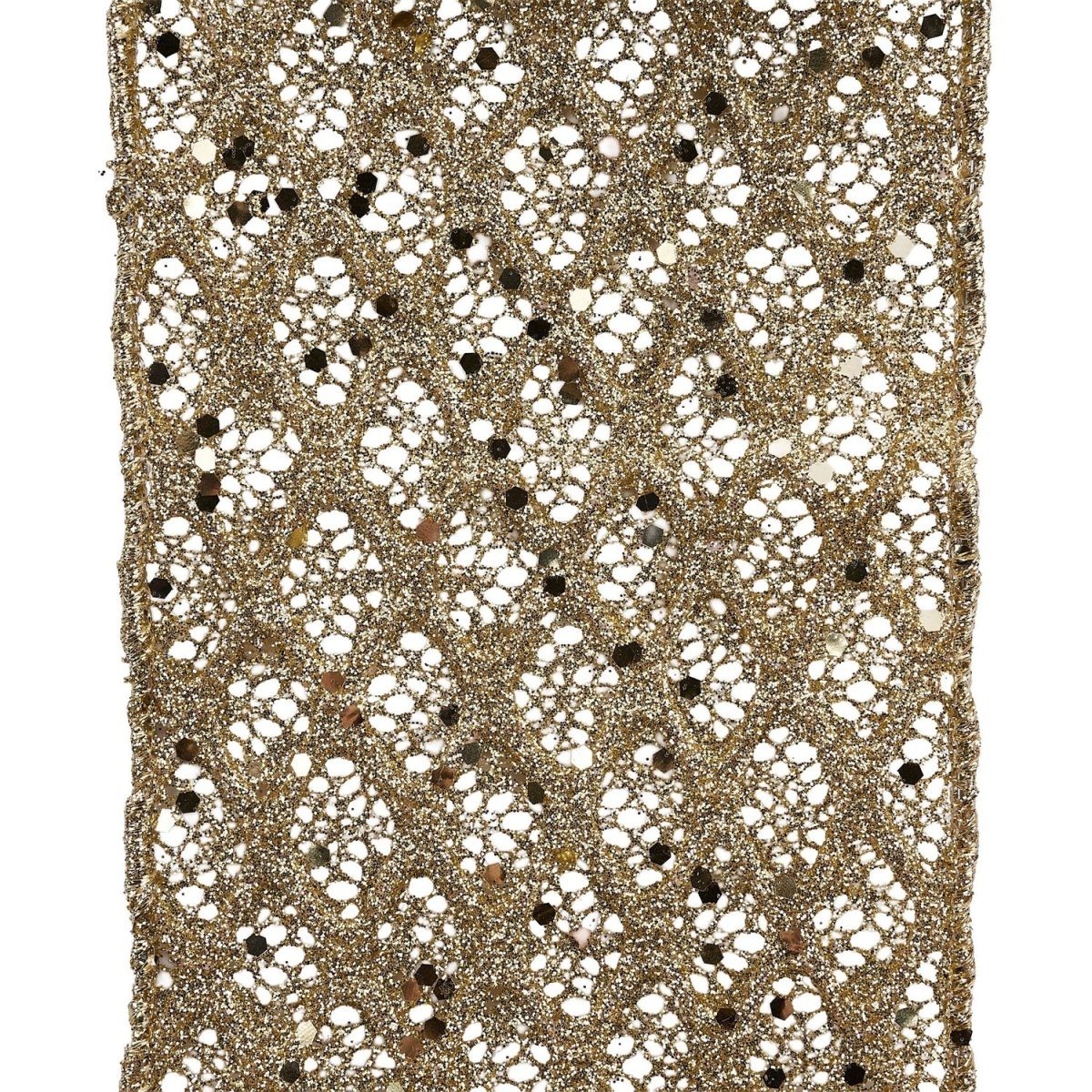 Shop For 4in Hexagon Glitter Harlequin Net Ribbon: Gold (10 Yards)