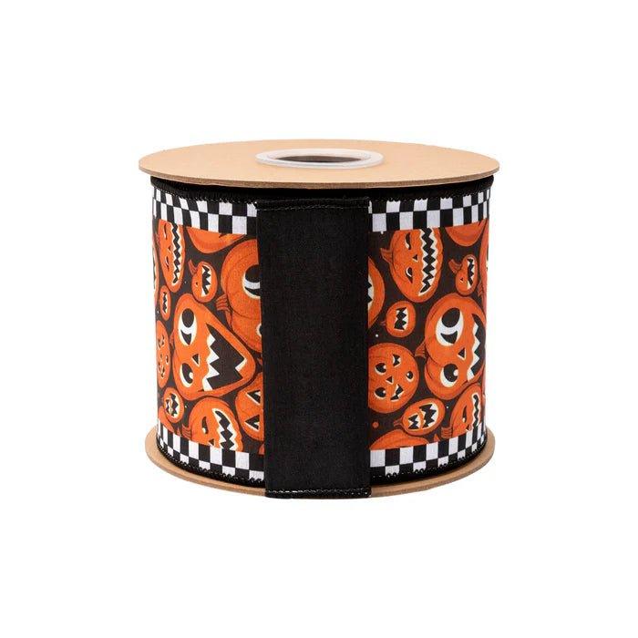 Shop For 4in Jack - o - Lanterns and Check Edging Ribbon (10 Yards)