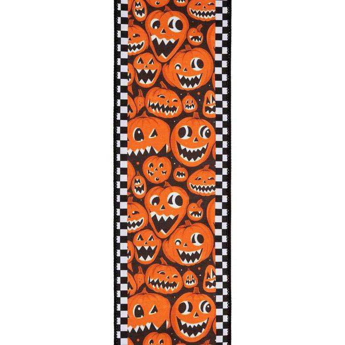 Shop For 4in Jack - o - Lanterns and Check Edging Ribbon (10 Yards)