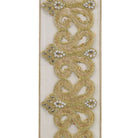 Shop For 4in Jewel Scroll Embroider Ribbon: Ivory (5 Yards)