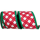 Shop For 4in Lattice Dupioni Ribbon: Red & Green (10 Yards)