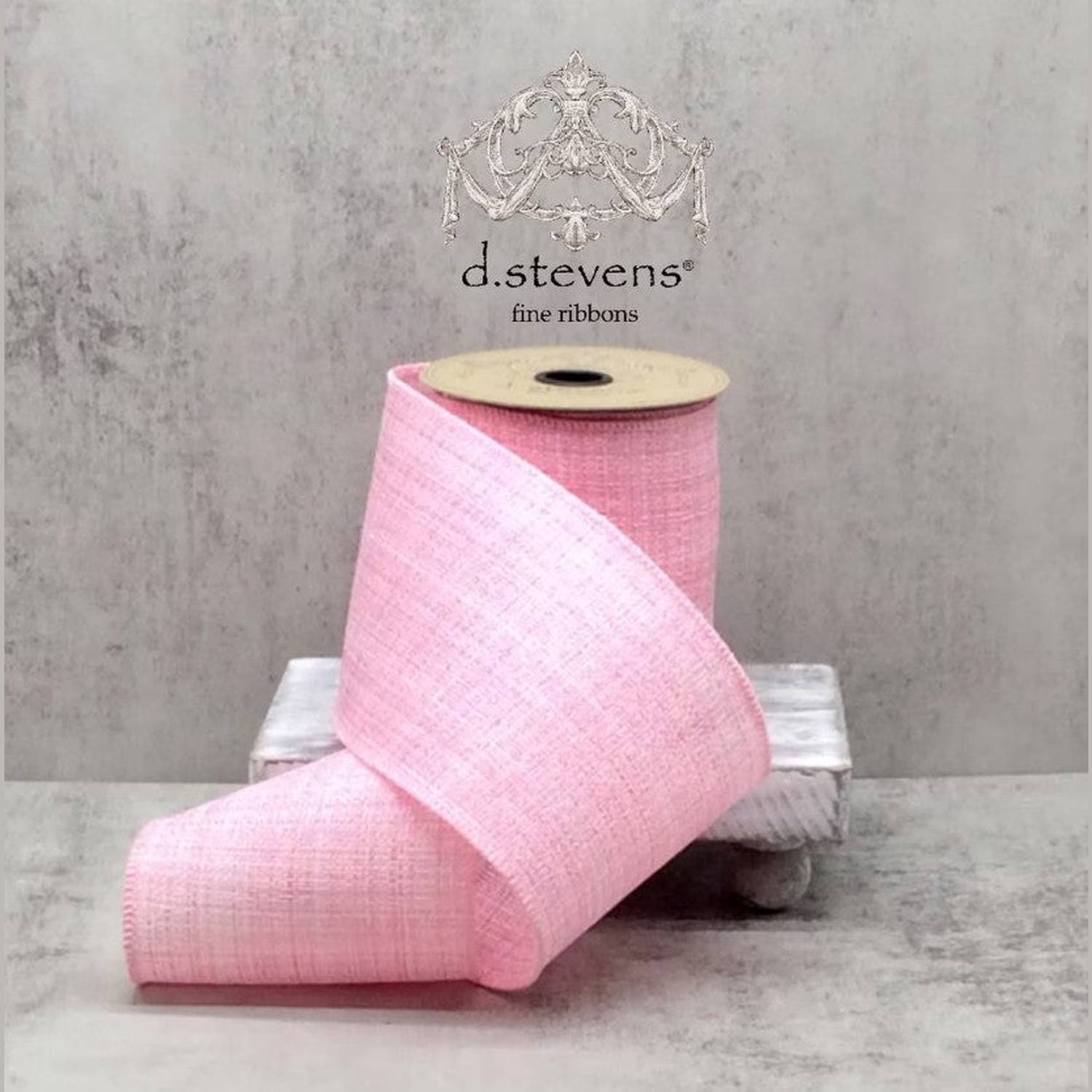 Shop For 4in Linen Moorland Ribbon: Pink (10 Yards)