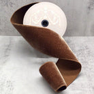 Shop For 4in Lush Velvet Dupion Back Ribbon: Walnut Brown (10 Yards)