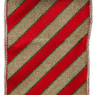 Shop For 4in LX Velvet Glitter Striped Ribbon: Red/Gold (10 Yards)