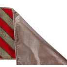 Shop For 4in LX Velvet Glitter Striped Ribbon: Red/Gold (10 Yards)