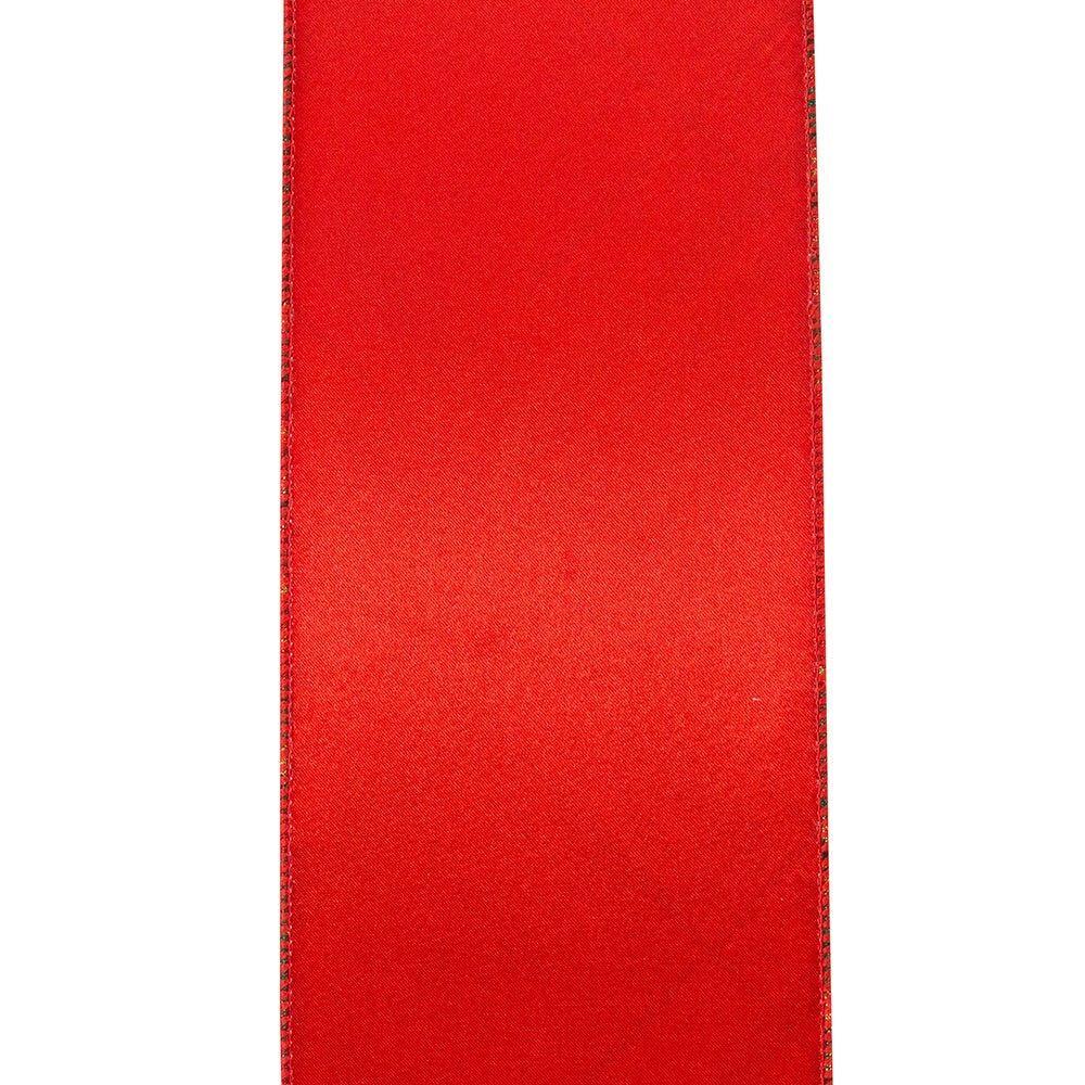 Shop For 4in Metallic Diagonal Plaid Ribbon: Red (10 Yards)