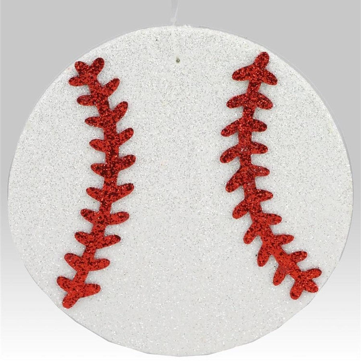 Shop For 4in Metallic Glitter Baseball Ornament