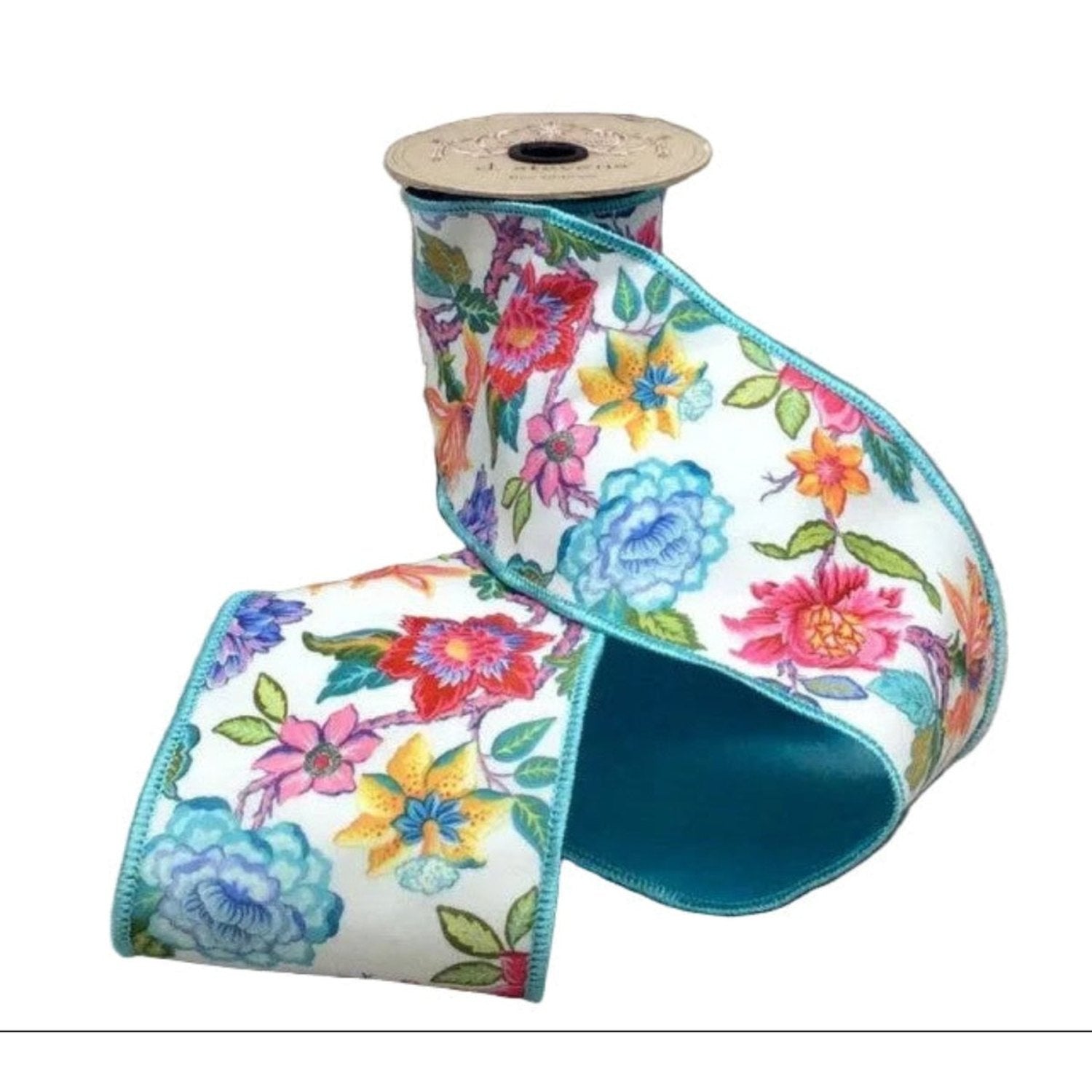 Shop For 4in Mix Colorful Floral Ribbon: Multi (10 Yards)