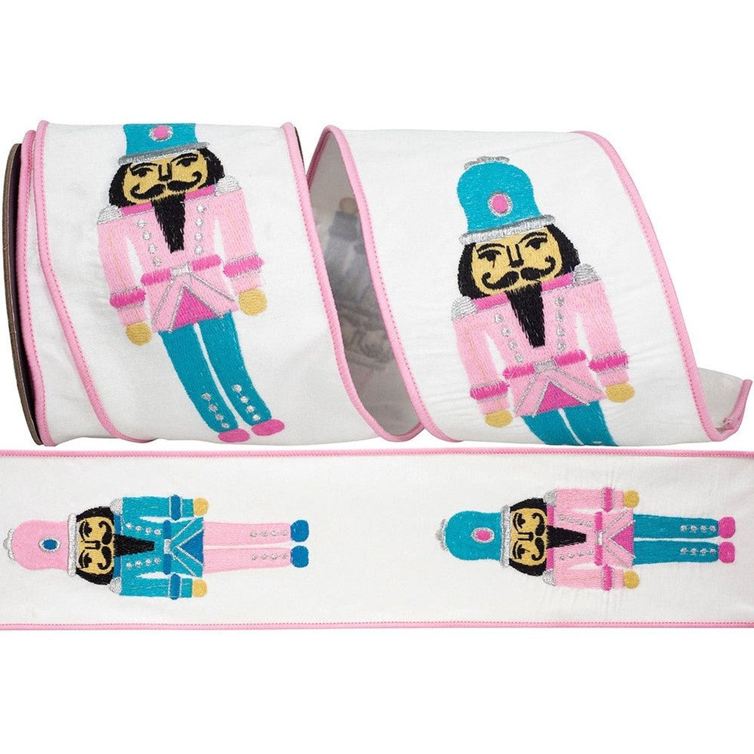 Shop For 4in Nutcracker Embroidery Ribbon: Pink (5 Yards)