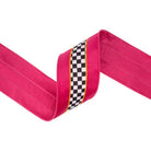 Shop For 4in Pink Velvet Black White Check Ribbon (10 Yards)
