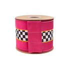 Shop For 4in Pink Velvet Black White Check Ribbon (10 Yards)