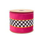 Shop For 4in Pink Velvet Black White Check Ribbon (10 Yards)