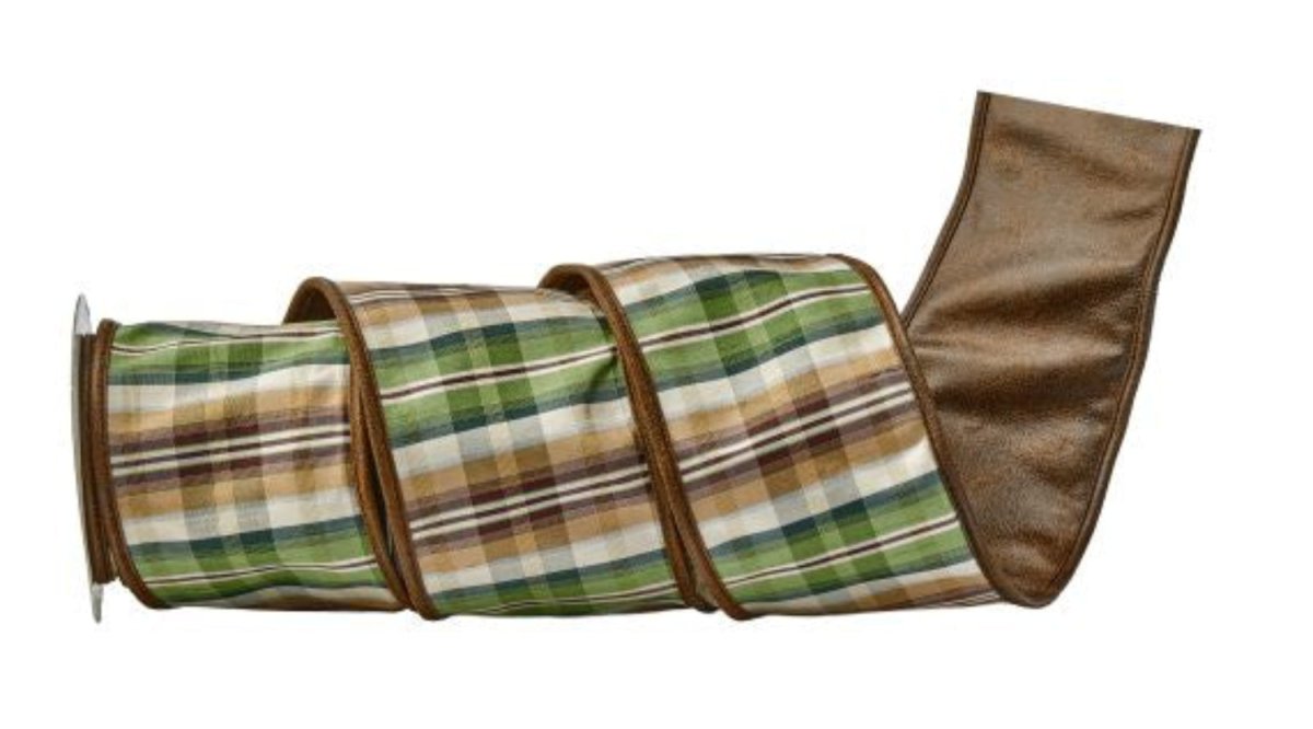 Shop For 4in Plaid Faux Leather Ribbon (5 Yards)