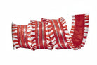 Shop For 4in Pleated Peppermint Stripe Rhinestone Ribbon (5 Yards)