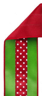 Shop For 4in Polka Dot Satin Fused Ribbon: Red/Green (10 Yards)