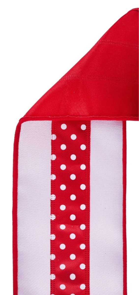 Shop For 4in Polka Dot Satin Fused Ribbon: Red/White (10 Yards)