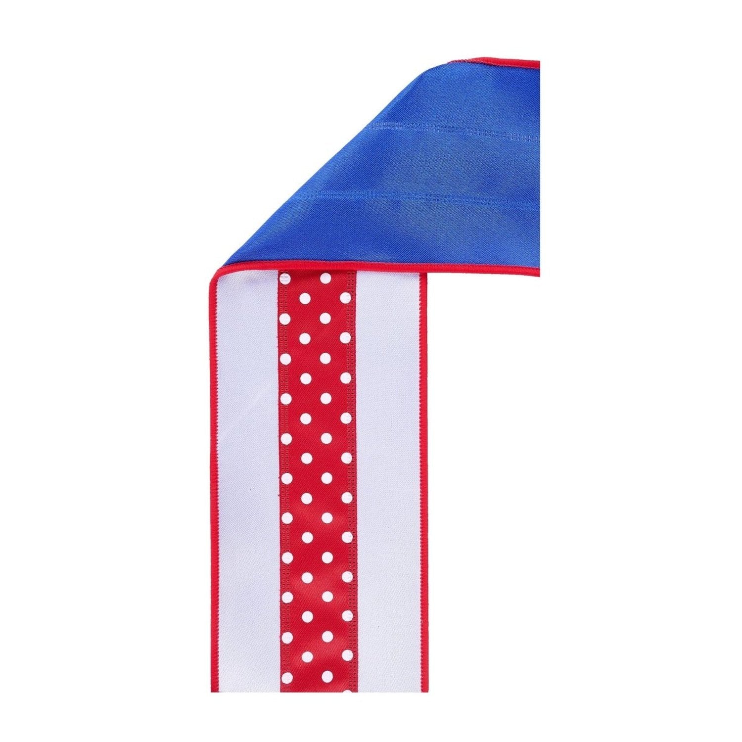 Shop For 4in Polka Dot Satin Fused Ribbon: Red/White/Blue (10 Yards)