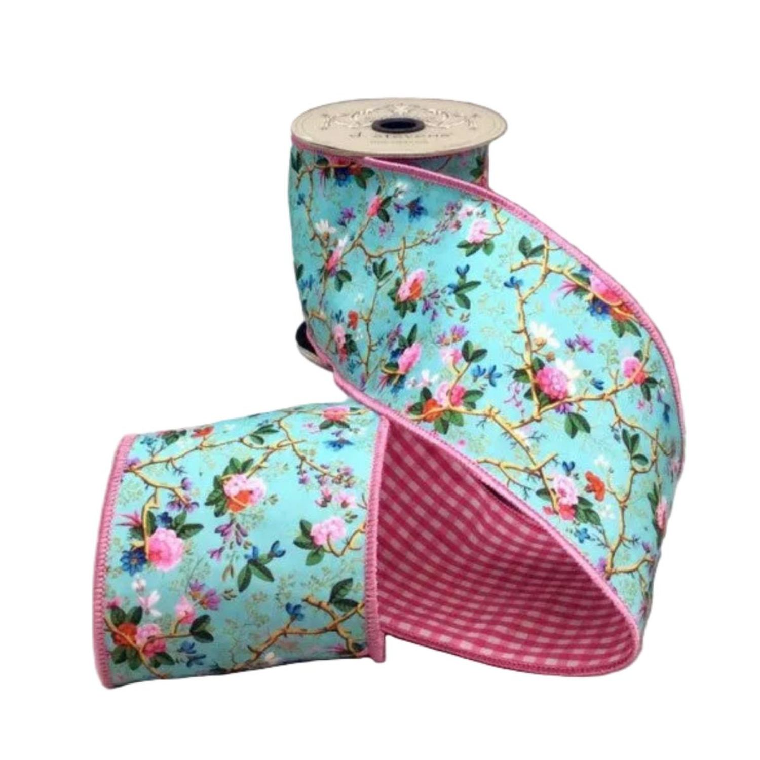 Shop For 4in Poplin Mix Floral Branches Ribbon: Multi (10 Yards)