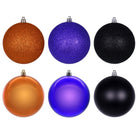 Shop For 4in Purple Orange Black Ornament Ball (Set of 18)