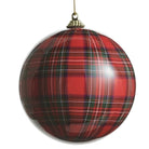 Shop For 4in Red Plaid Ball Ornament