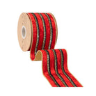 Shop For 4in Red Velvet Black Trim Center Ribbon (10 Yards)