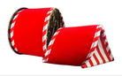 Shop For 4in Red Velvet Cabana Stripe Ribbon: Red/White (5 Yards)