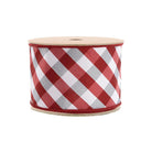 Shop For 4in Red White Check Dupioni Fused Ribbon (10 Yards)