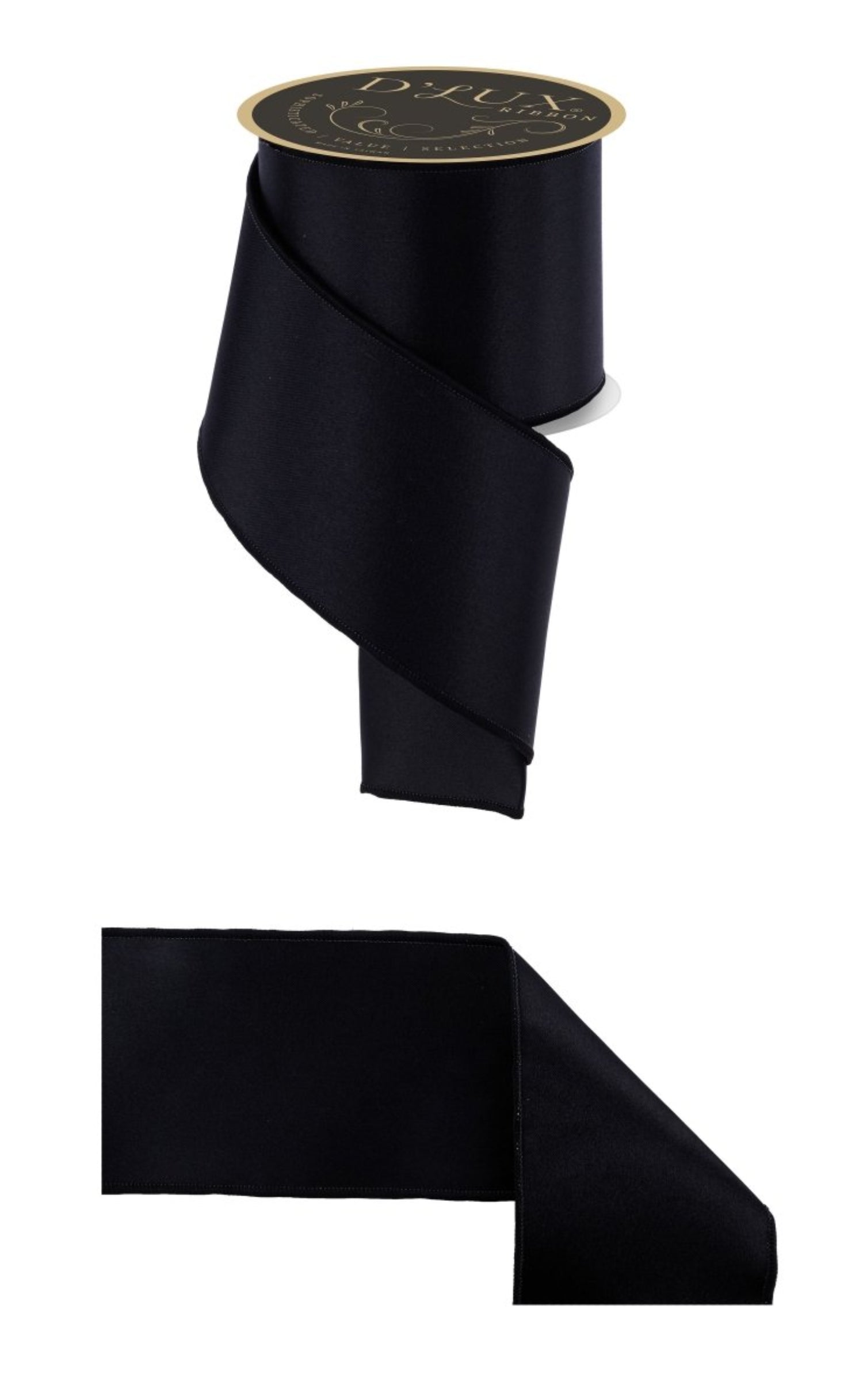 Shop For 4in Satin Fused Ribbon: Black (10 Yards)