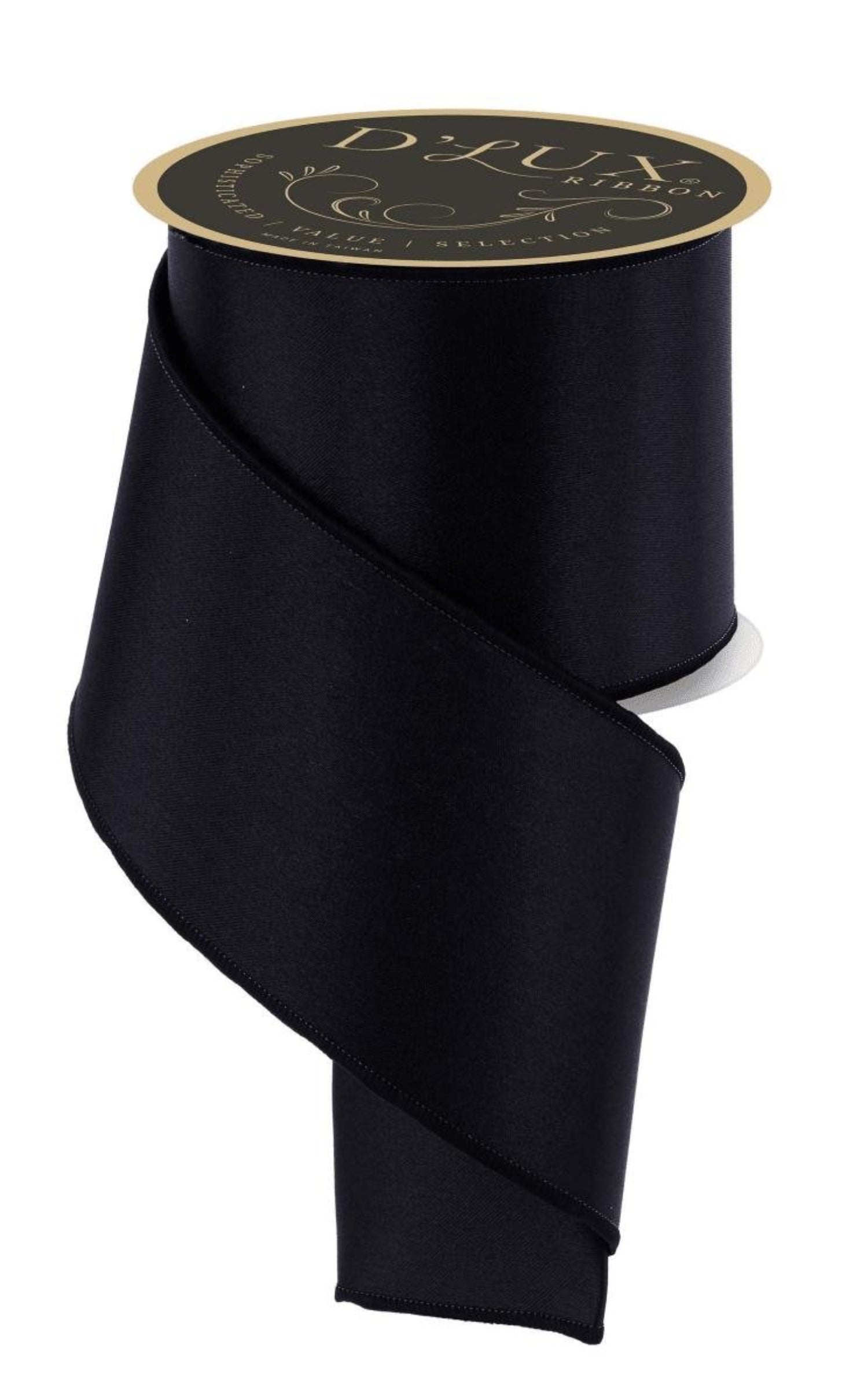 Shop For 4in Satin Fused Ribbon: Black (10 Yards)