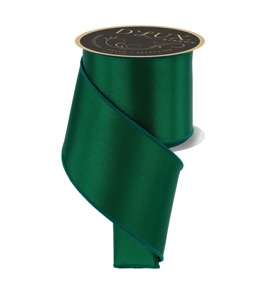 Shop For 4in Satin Fused Ribbon: Emerald Green (10 Yards)