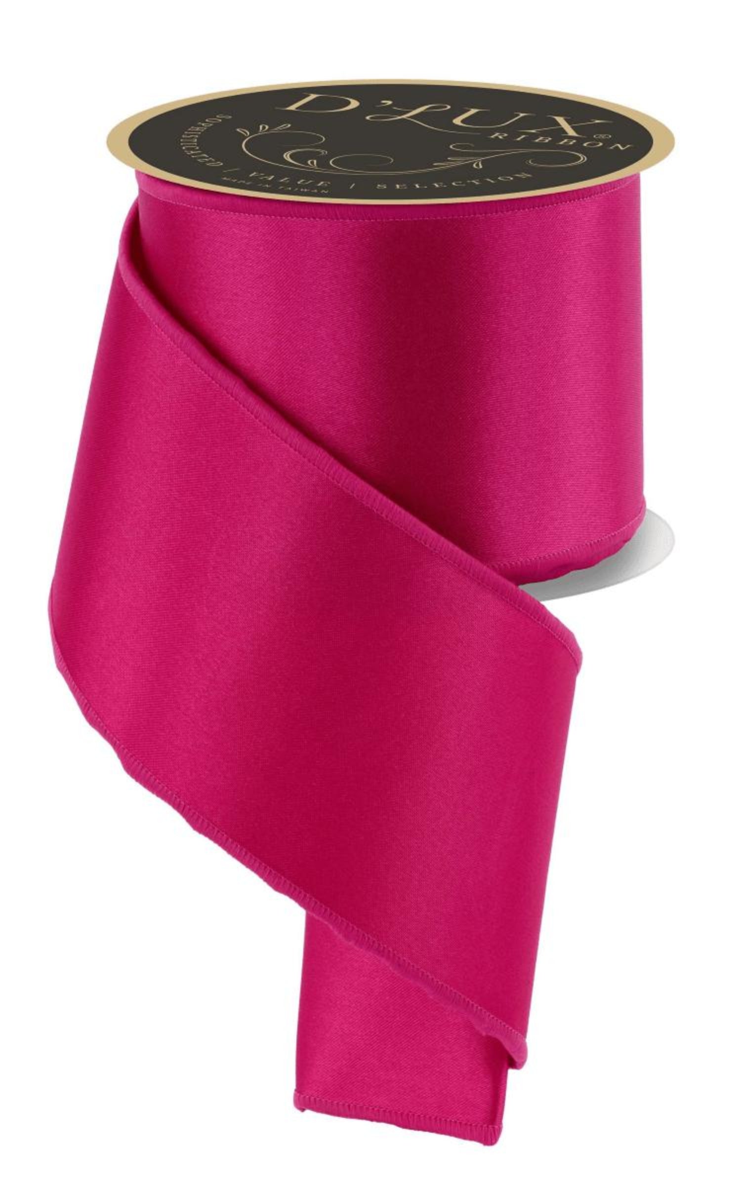 Shop For 4in Satin Fused Ribbon: Hot Pink (10 Yards)