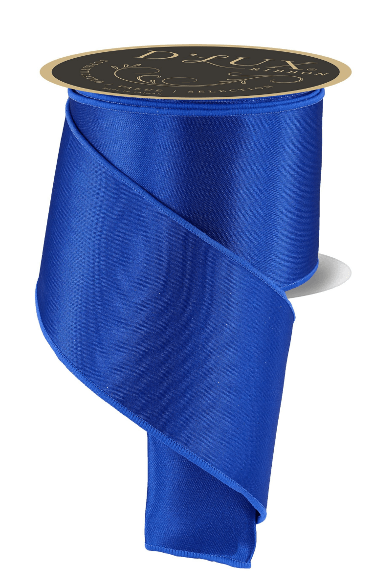 Shop For 4in Satin Fused Ribbon: Royal Blue (10 Yards)
