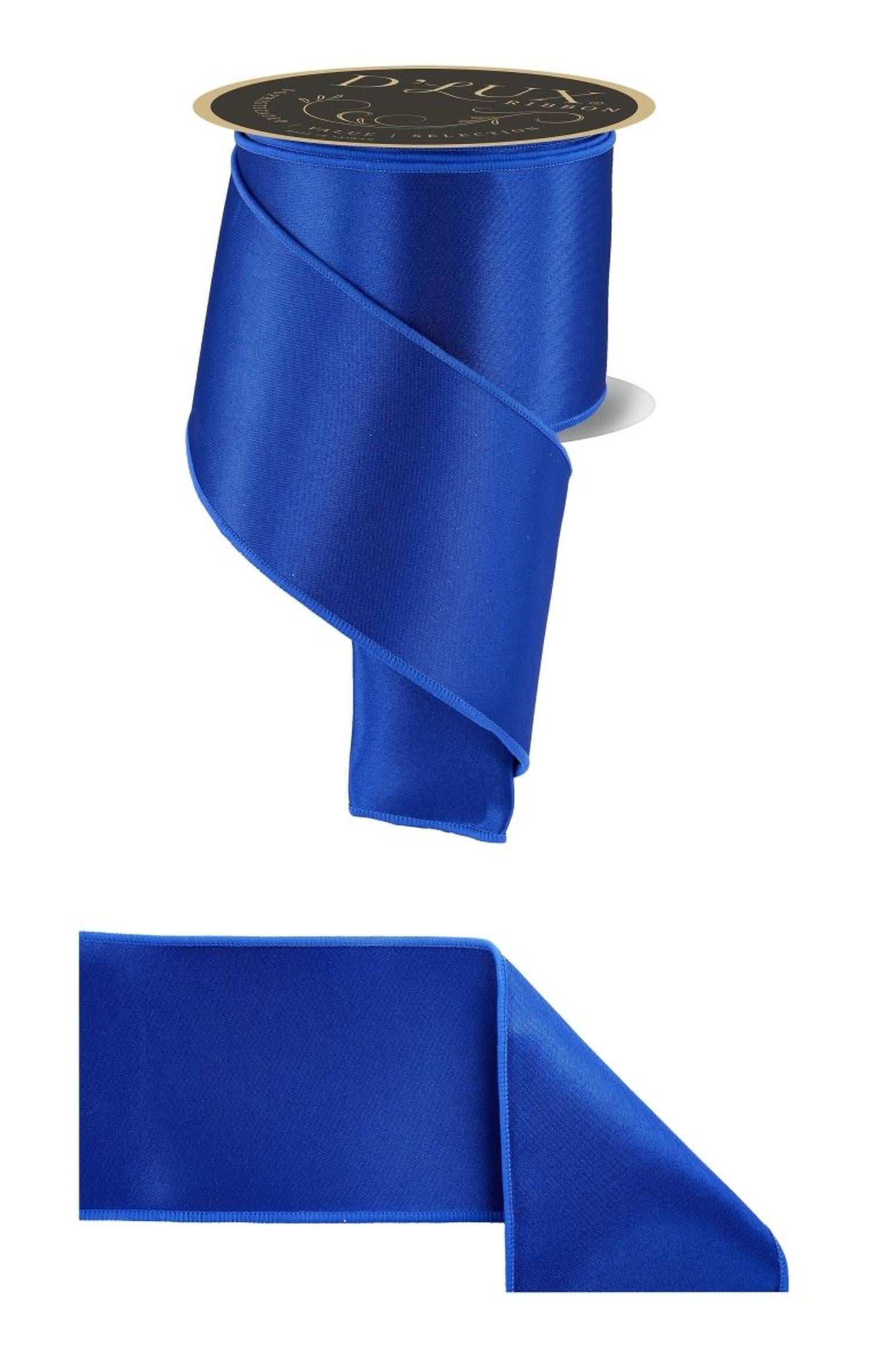 Shop For 4in Satin Fused Ribbon: Royal Blue (10 Yards)