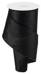 Shop For 4in Shimmer Glitter Ribbon: Black (10 Yards)