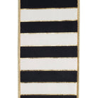 Shop For 4in Striped Metallic Back Ribbon: Black/Gold (10 Yards)