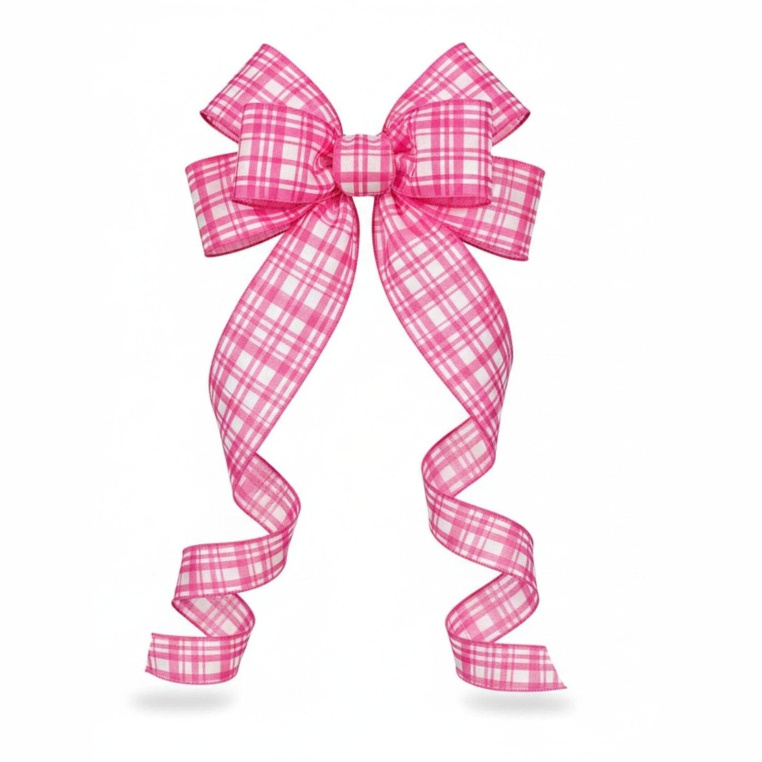Shop For 4in Tuttola Watercolor Plaid Ribbon: Pink (10 Yards)