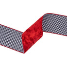 Shop For 4in Velvet Checked Back Ribbon: Red (10 Yards)