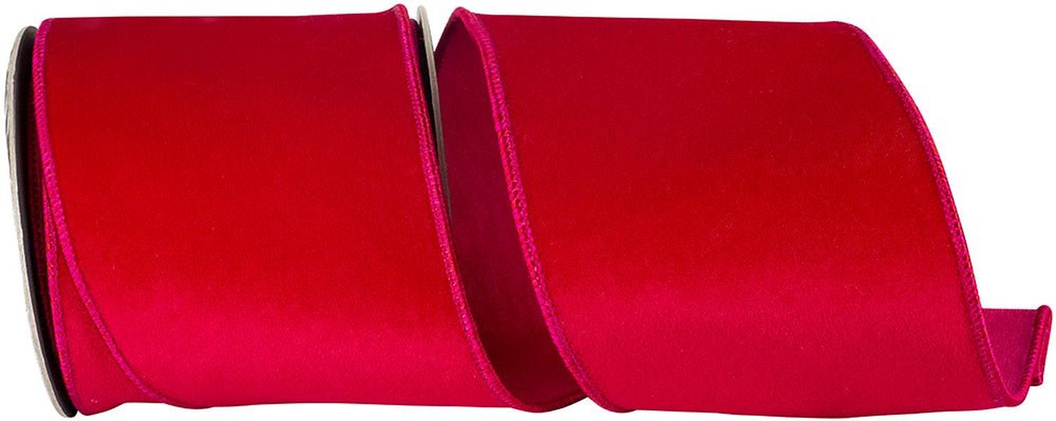 4in Velvet Deluxe Ribbon: Fuchsia (10 Yards)