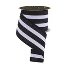 Shop For 4in Vertical Glitter Stripe Ribbon: Black (10 Yard)