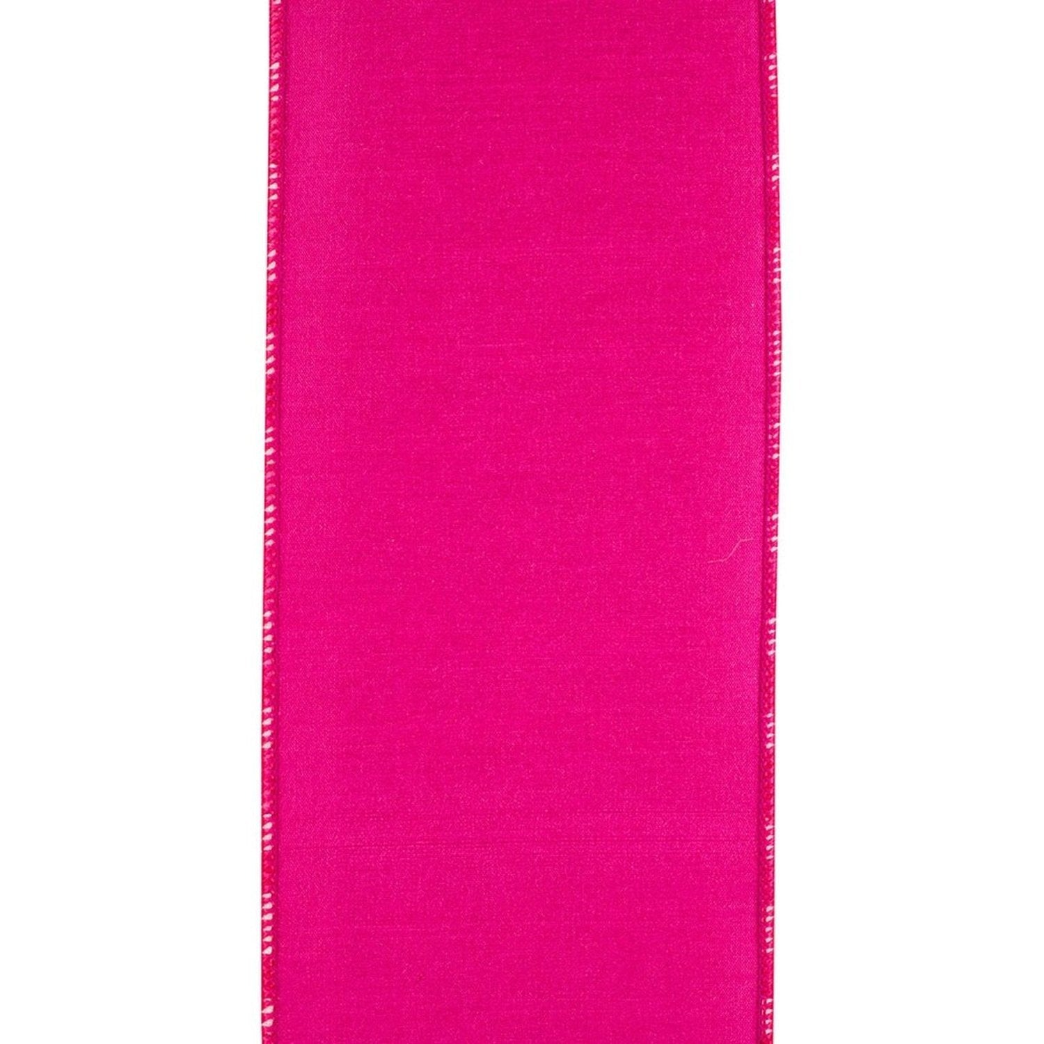 Shop For 4in Watercolor Check Dupioni Ribbon: Hot Pink (10 Yards)